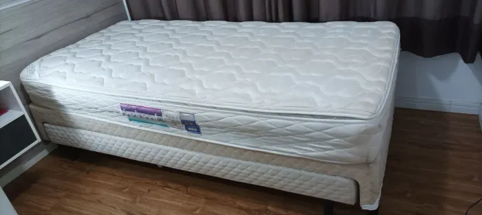 Vendo Bicama Solteiro com Cama Auxiliar + Colchão. Usados.
