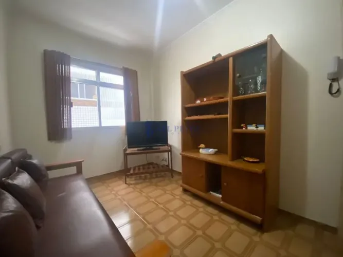 Apartamento mobiliado locação com vista mar 1 dormitório Canto do Forte PG