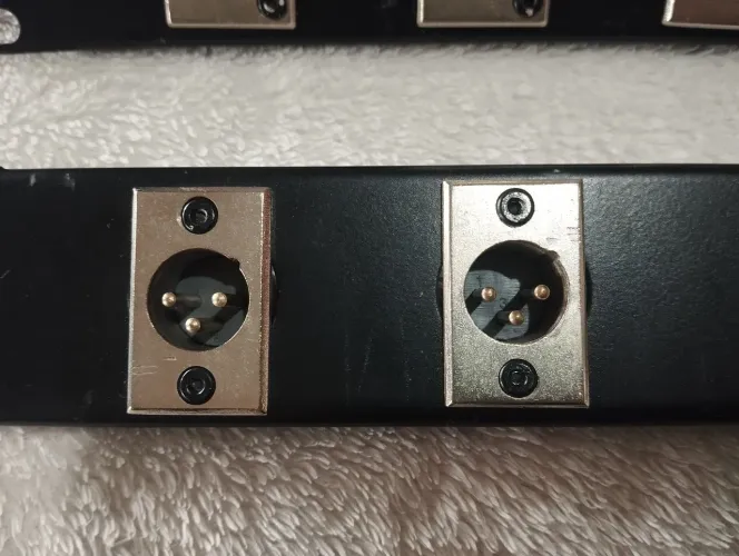 Conector de áudio XLR patchbay régua de conectores