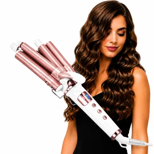 Modelador De Cachos Triondas Profissional 3 Ondas Cerâmica