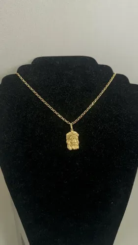 Corrente Piastrine de ouro 18k procedência garantia eterna