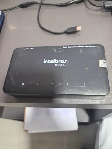 Switch intelbras 8 portas fast Ethernet modelo se 800 Q+ 10/100 mbps