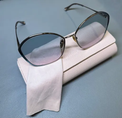 Óculos de sol CHLOÉ CH0015S degradê azul