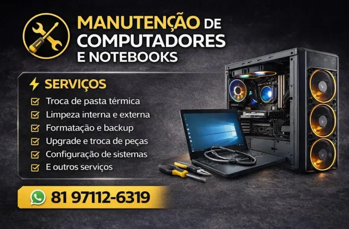 Manutenção de notebook e computadores