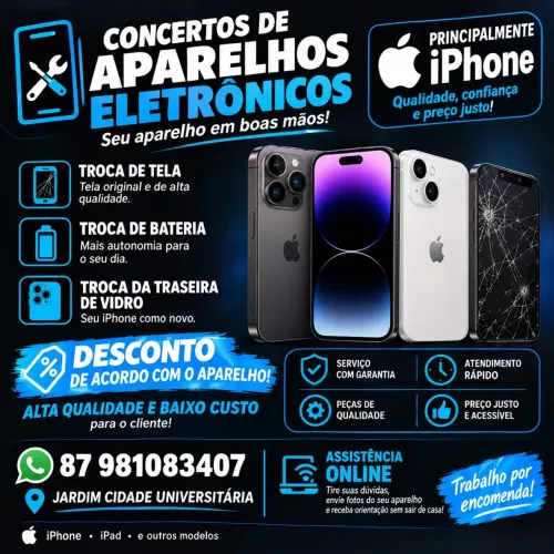 Concerto de iPhone no desconto imperdível