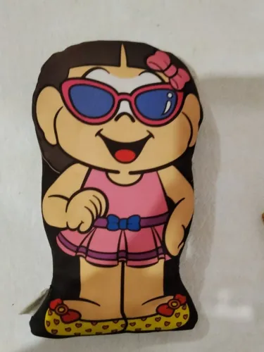 Almofada Decorativa Infantil Turma Da Mônica Formato Personagem Mônica Óculos De Sol Praia