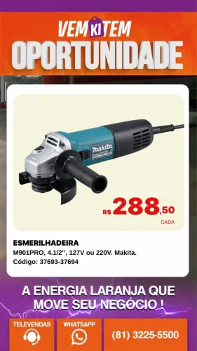 Esmerilhadeira da Makita na promoção