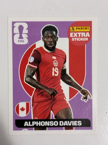 Figurinha Legend Bordô Alphonso Davies FIFA World Cup 2026