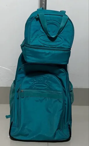 Mochila e Lancheira Sestini Paul Frank Verde