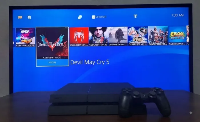 Playstation 4 Gold Hen + 20 jogos e blu-ray