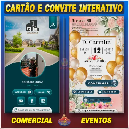 Convite, Cartão e Cardápio Interativo Digital Ecológico ( Mais Praticidade )