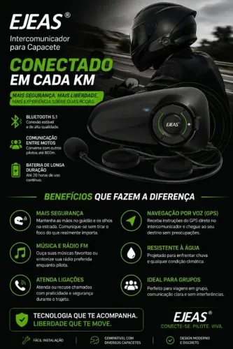 Intercomunicador para Capacete