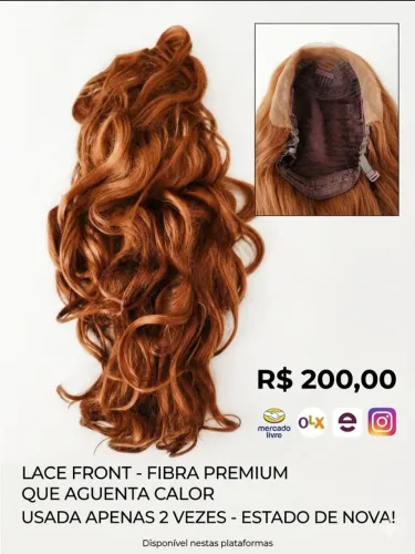 Perica sintética para drag queen aguenta calor