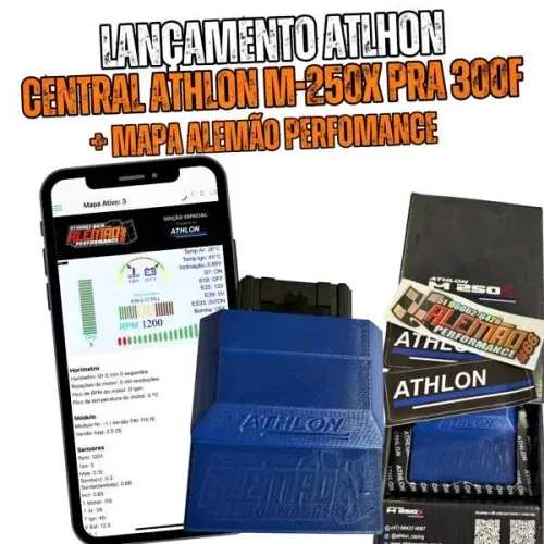 CENTRAL ATHLON PARA CRF 300F + MAPA ALEMÃO PERFORMANCE