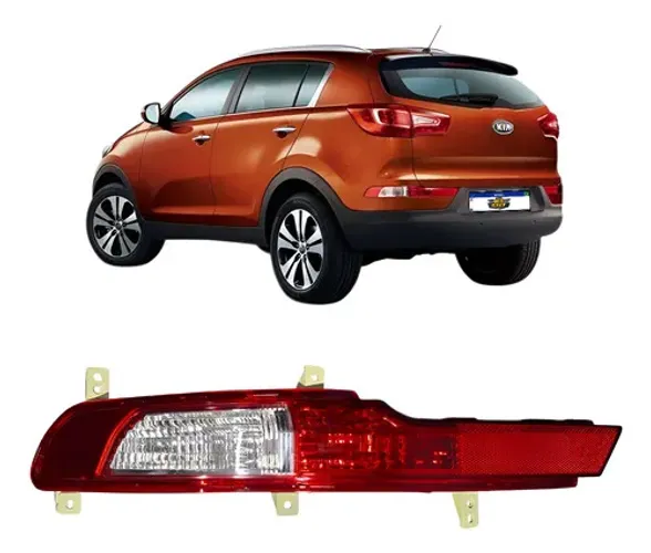 Refletor Parachoque Traseiro Esquerdo Sportage 2011 Á 2016 Vermelho
