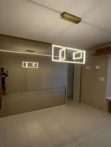 Luminária Pendente LED Nitrolux 50W Dourada Moderna