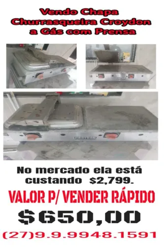 Chapa dupla p bares e lanchonetes