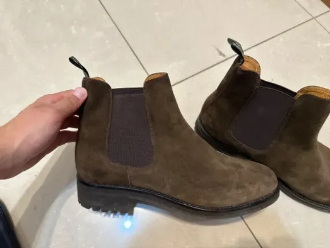 Bota Chelsea Couro de Camurça Ralph Lauren