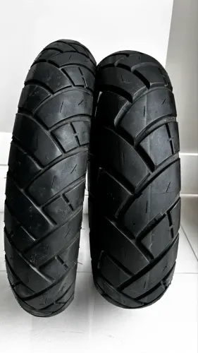 Par Pneu Moto Avon Trail Rider Traseiro e Dianteiro Radial -  Uso com ou sem Câmera