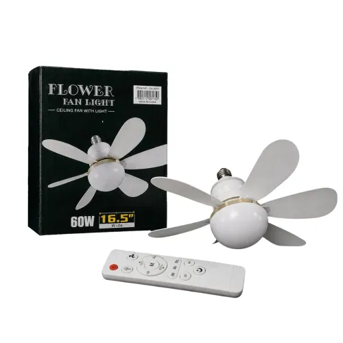 VENTILADOR LÂMPADA LED RETRÁTIL 60W
