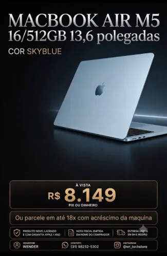 MacBook Air M5 | LACRADO | Com garantia Apple