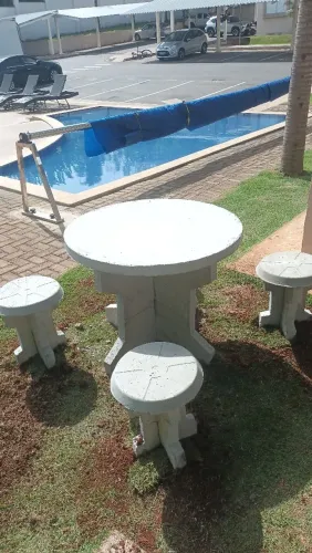 ?mesas de concreto para jardims
