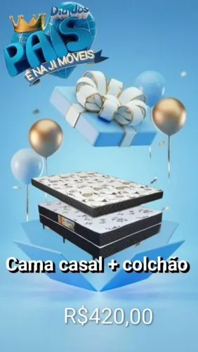 Cama box casal + colchão