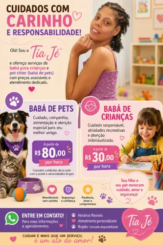 Babá e pet sister