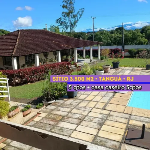 Sítio Tangua Rio de Janeiro-RJ 3.500 2 casas e casa do caseiro
