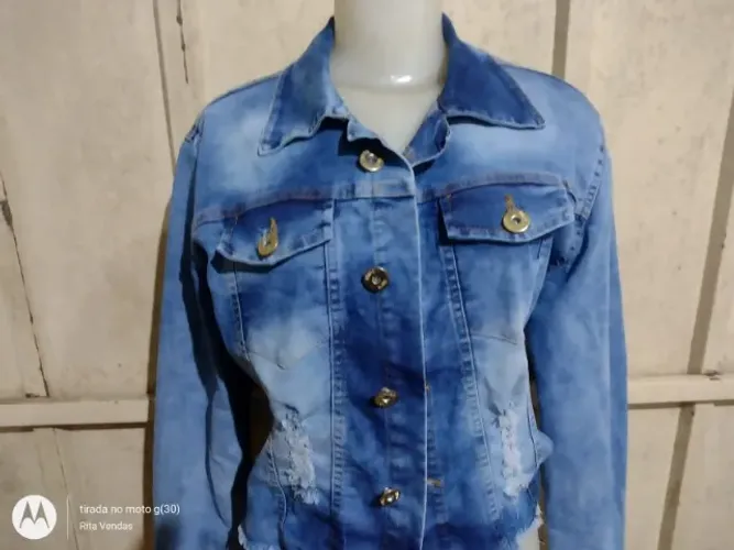 Jaqueta Jens, tamanho G veste bem do 42 ao 46