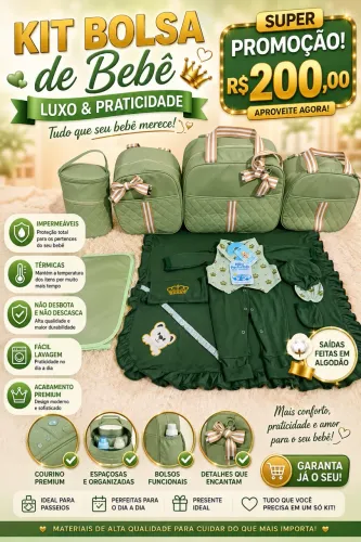 Bolsa de bebê com saída maternidade
