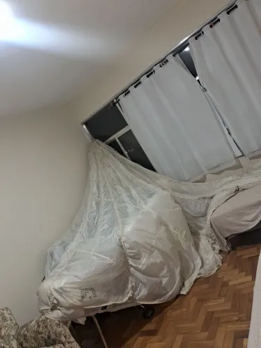 Paraquedas branco decorativo 3,40 metros lindo e resistente 