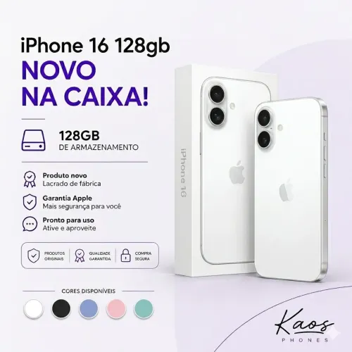 IPHONE 16 128GB LACRADO | 1 ANO DE GARANTIA APPLE