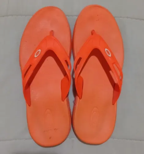Chinelo Oakley Rest 2.0 Laranja - Pouquíssimo Usado
