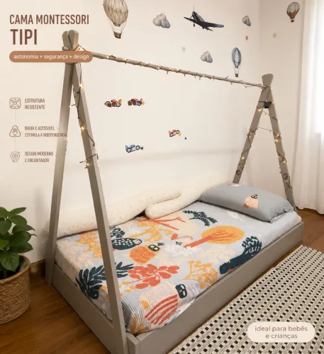 cama cabana junior montessoriana tok&stok