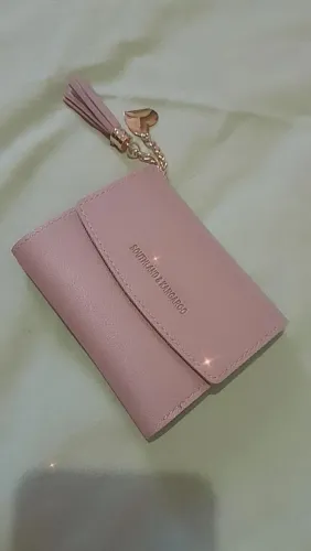 Carteira Rosa salmão com detalhes 
