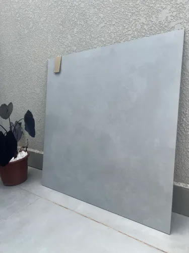 Porcelanato Grande 84x84 Retificado Cinza Cimento