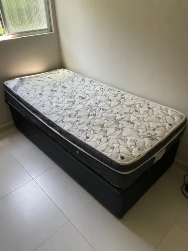 Cama Box Baú + Colchão Ortobom
