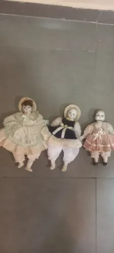 Bonecas de porcelana lote 3 unidades