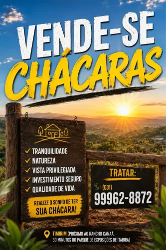Vende-se chácaras próximo a Itabira -MG
