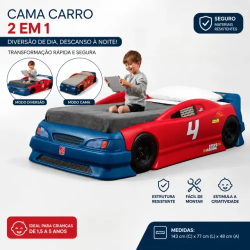 cama infantil de formato hotweels - bom estado