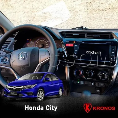 Aparelho Central Multimídia Honda City 2015 à 2017 Android Tela 9'' - Kronos