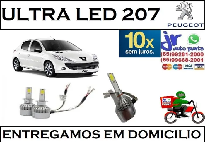 Lampada Ultra LED (Baixa) Peugeot 207 6000K 12V 24V
