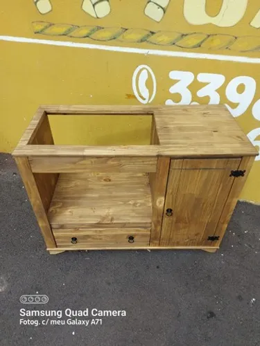 Balcão para Cooktop e Forno em Madeira Maciça