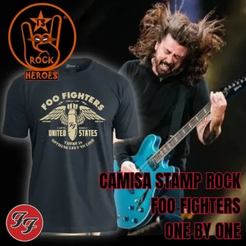 Camisa Stamp Rock Foo Fighters One By One 100¨% Algodão