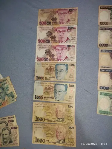 Cédulas Antigas (lote de 54 unidades)