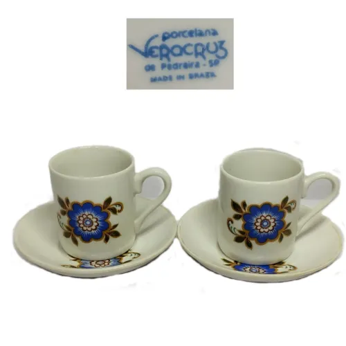 Xícaras Antigas de Café Porcelana Veracruz 