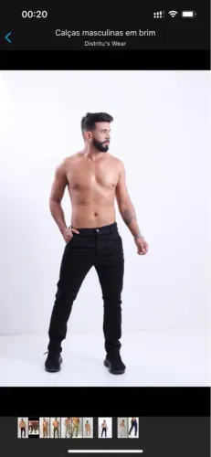 Calça em Brim com elastano