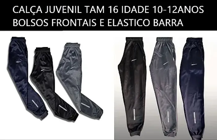 Calça moleton malha Jovenil 14 anos (A partir R$35)