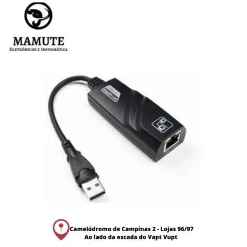 Cabo Adaptador De Rede Usb 3.0 Para Rj45 10/100/1000mbps Lotus LT-1168
